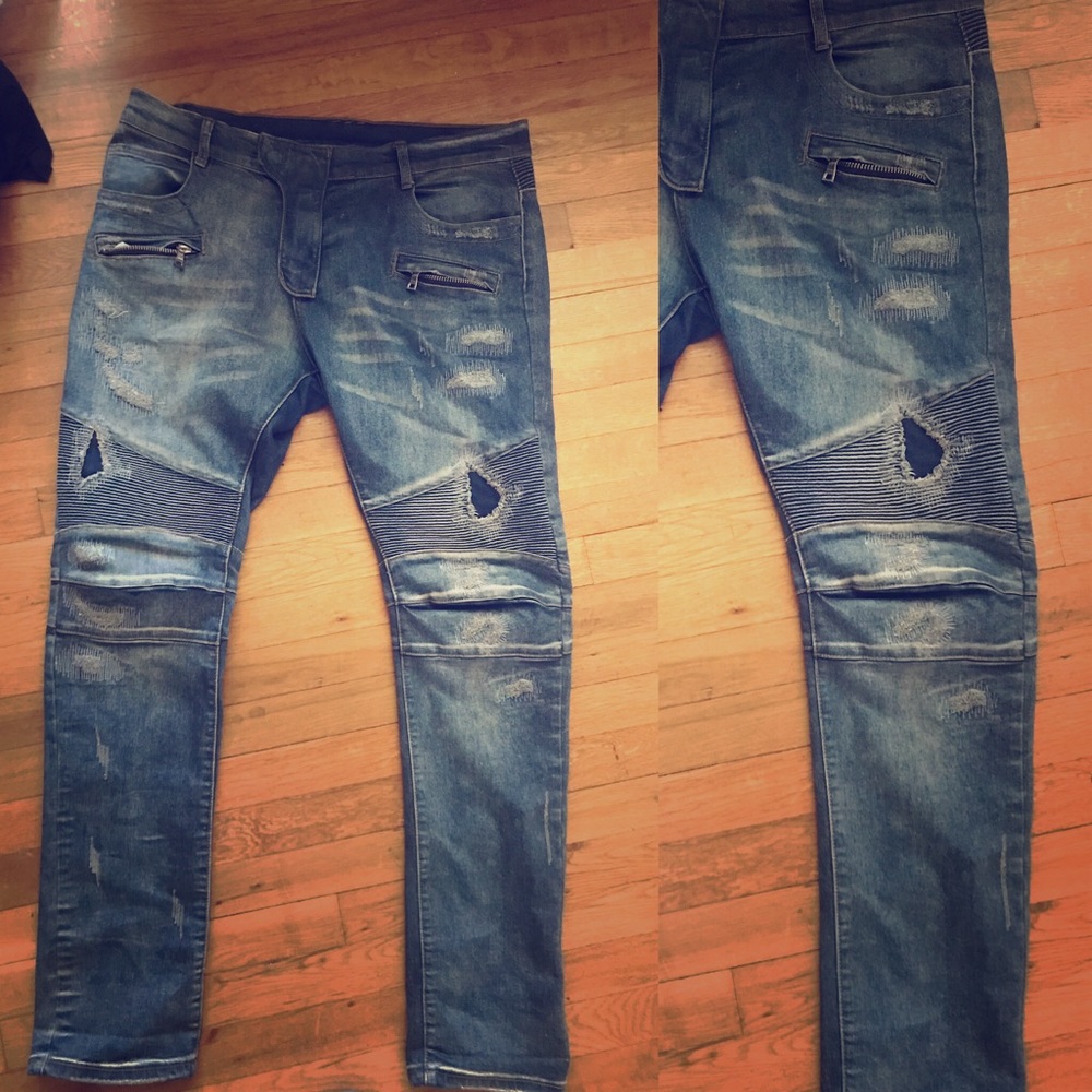 Slim straight leg jeans